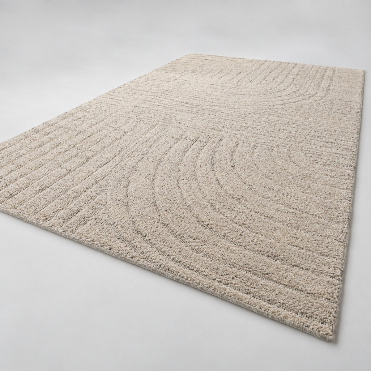 Handgetufteter Wollteppich 200x300 cm – originale Detailansicht
